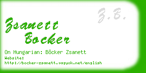 zsanett bocker business card